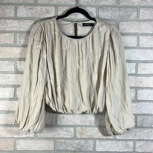 Ontheblvd Cropped Flowy Blouse- Size XS
